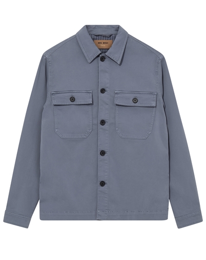 Mos Mosh Gallery - MMGMatteo Soft Overshirt - Flint Stone
